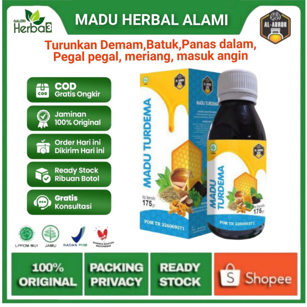 

MADU TURDEMA Meredakan Demam, Batuk, mual muntah, perut kembung dan nafsu makan