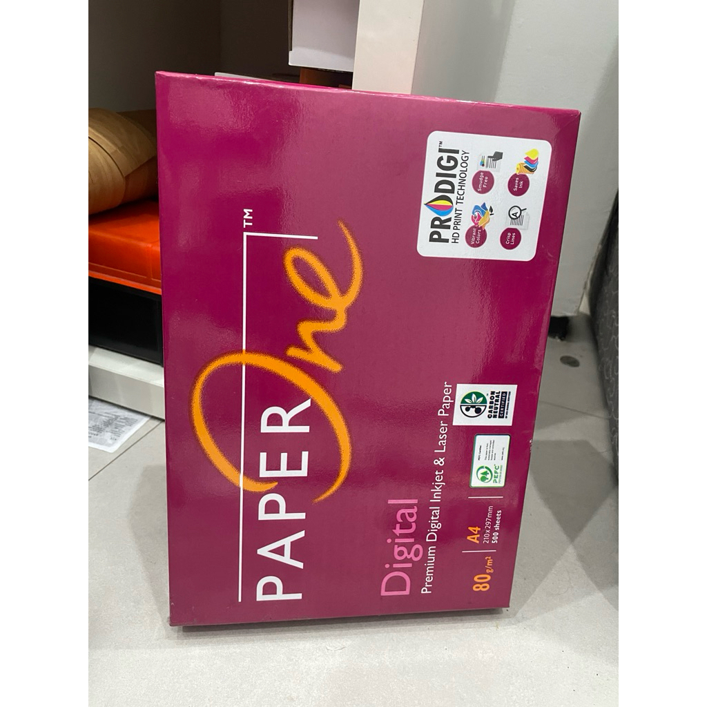 

PaperOne Kertas A4 80gr dan 100 gr Digital Carbon Neutral 1 Rim (500 lembar) Kertas HVS