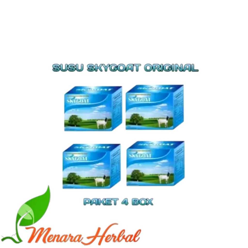 

Paket 4 Box Susu Kambing Skygoat | Susu Etawa | Susu kambing Bubuk Skygoat Original Full Cream