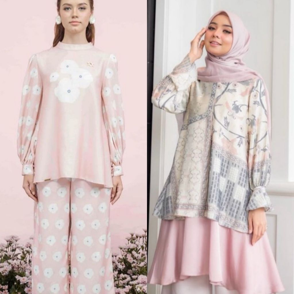 Preloved Harper Blouse size M & Preloved Asha Tunic Size S By Wearing Klamby