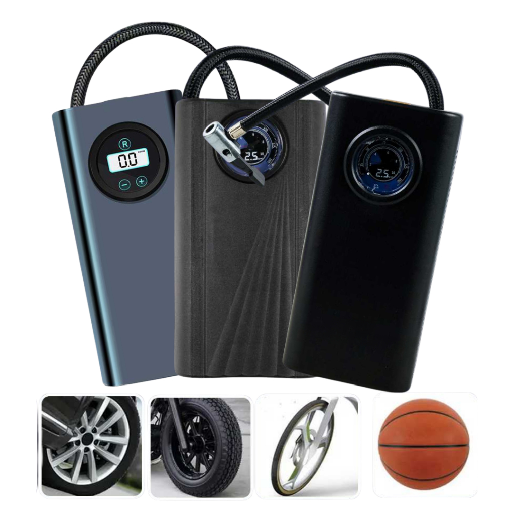 Pompa Ban Mobil Elektrik Portable 3000mAh 150 PSI - Inflator Otomatis Cepat Isi Angin Motor Sepeda |