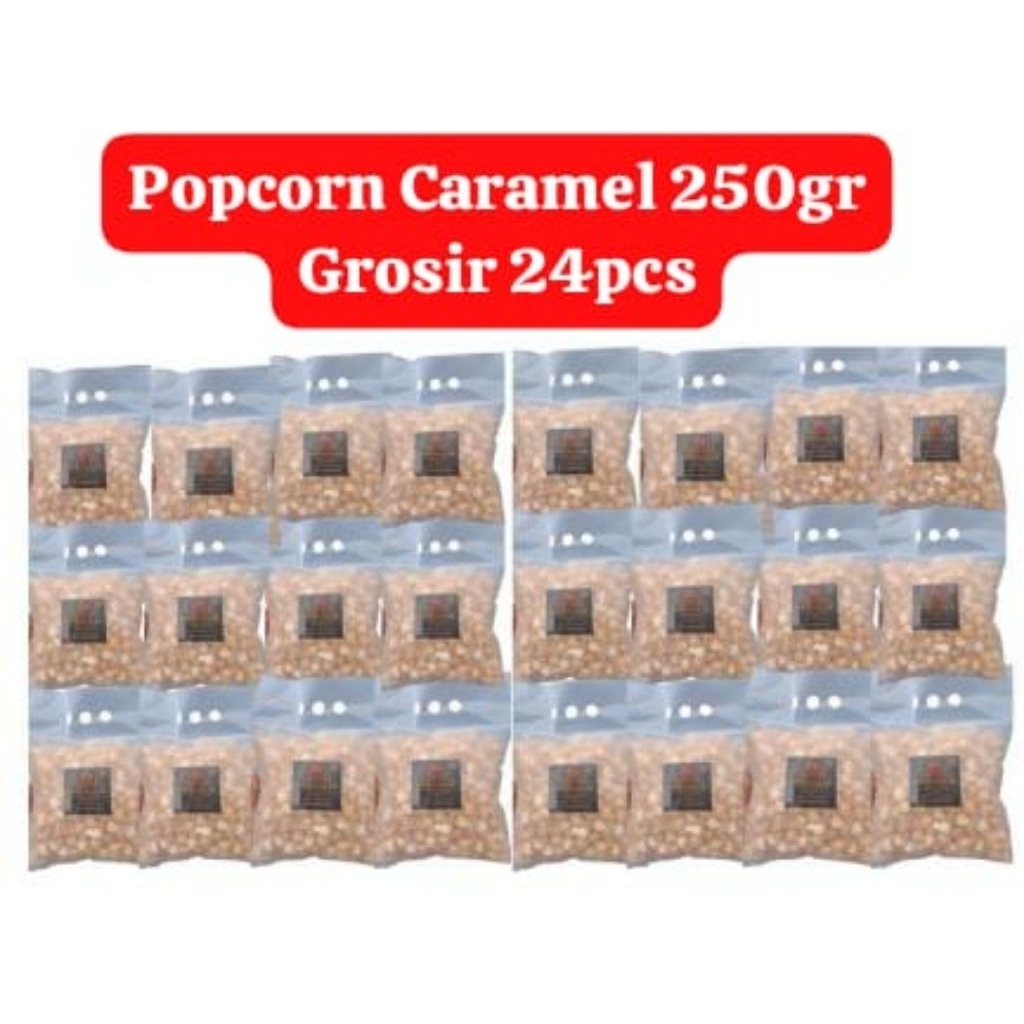 

POPCORN CARAMEL KEMASAN 250GR GROSIR 24PCS