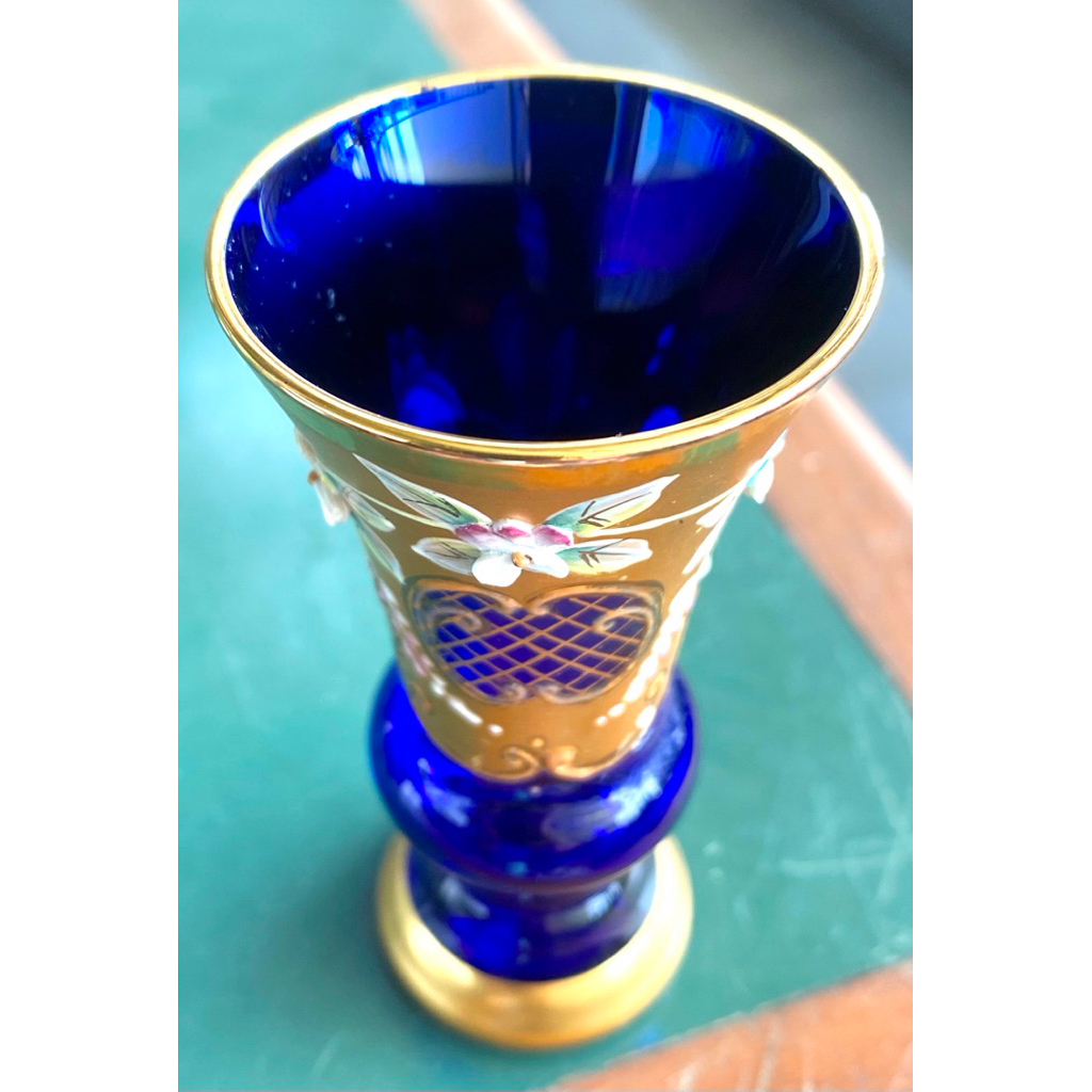 Gelas mini kristal Bohemia – Handmade, Czechoslovakia