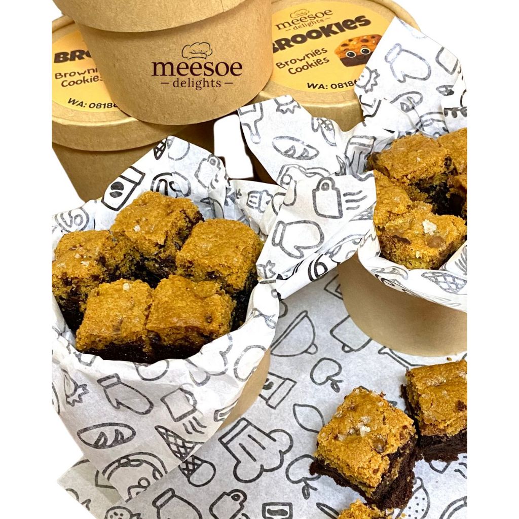

Meesoe Dark Choco Fudgy Brookies (Brownies Cookies)