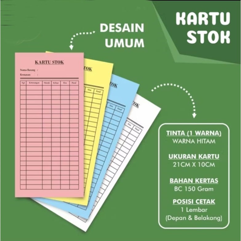 

Kartu Stok Barang / Kartu Stok Obat Isi 100 Lembar