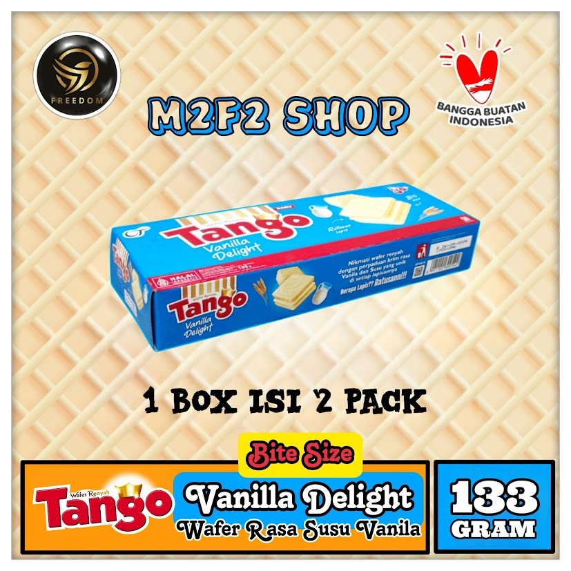 

Tango Wafer Vanilla Delight BITE SIZE | Krim Susu Vanila Box - 133 gr (Kemasan Satuan)