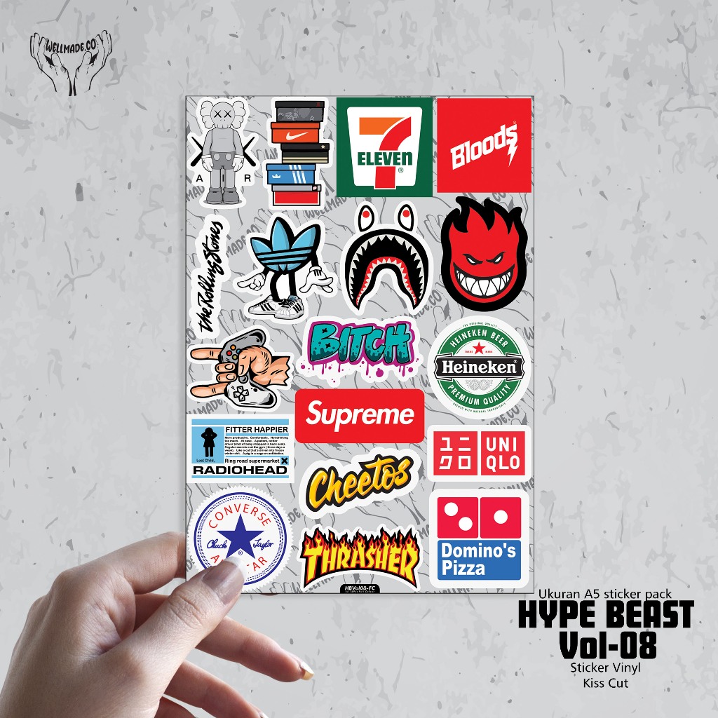 

Sticker Pack HYPE BEAST Tumblr Helm Laptop VOL8 FULL COLOUR