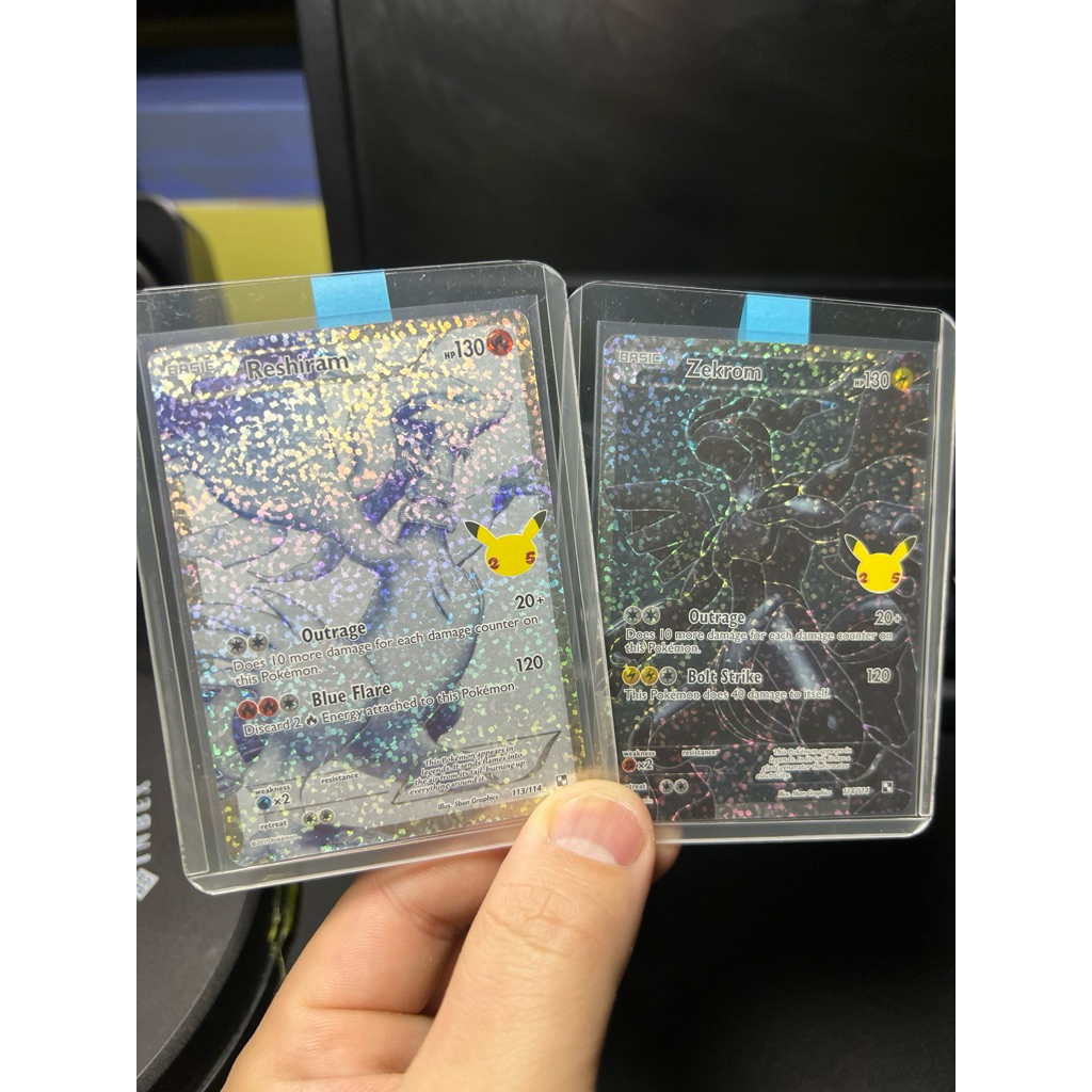 KARTU POKEMON CARD ZEKROM RESHIRAM 25th ANNIVERSARY