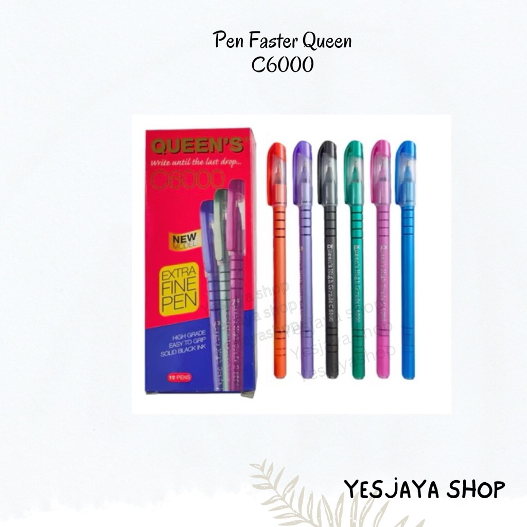 

{12pcs} Pen Faster Queen C600 / Bolpen Faster Queen C600 / Pen Faster Queen Lusinan Harga Grosir