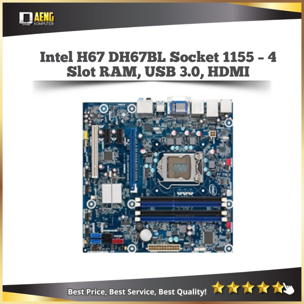 Motherboard Intel H67 DH67BL Socket 1155 PC Desktop 4 Slot RAM USB 3.0 HDMI Support Ivy Bridge