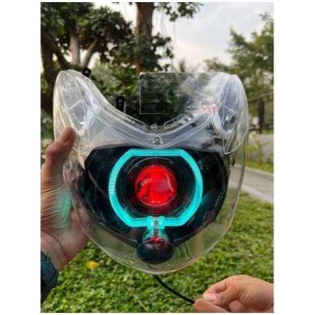 REFLEKTOR LAMPU DEPAN BILED MIO SOUL KARBU / BILED PROJIE MIO SOUL KARBU SUPER TERANG