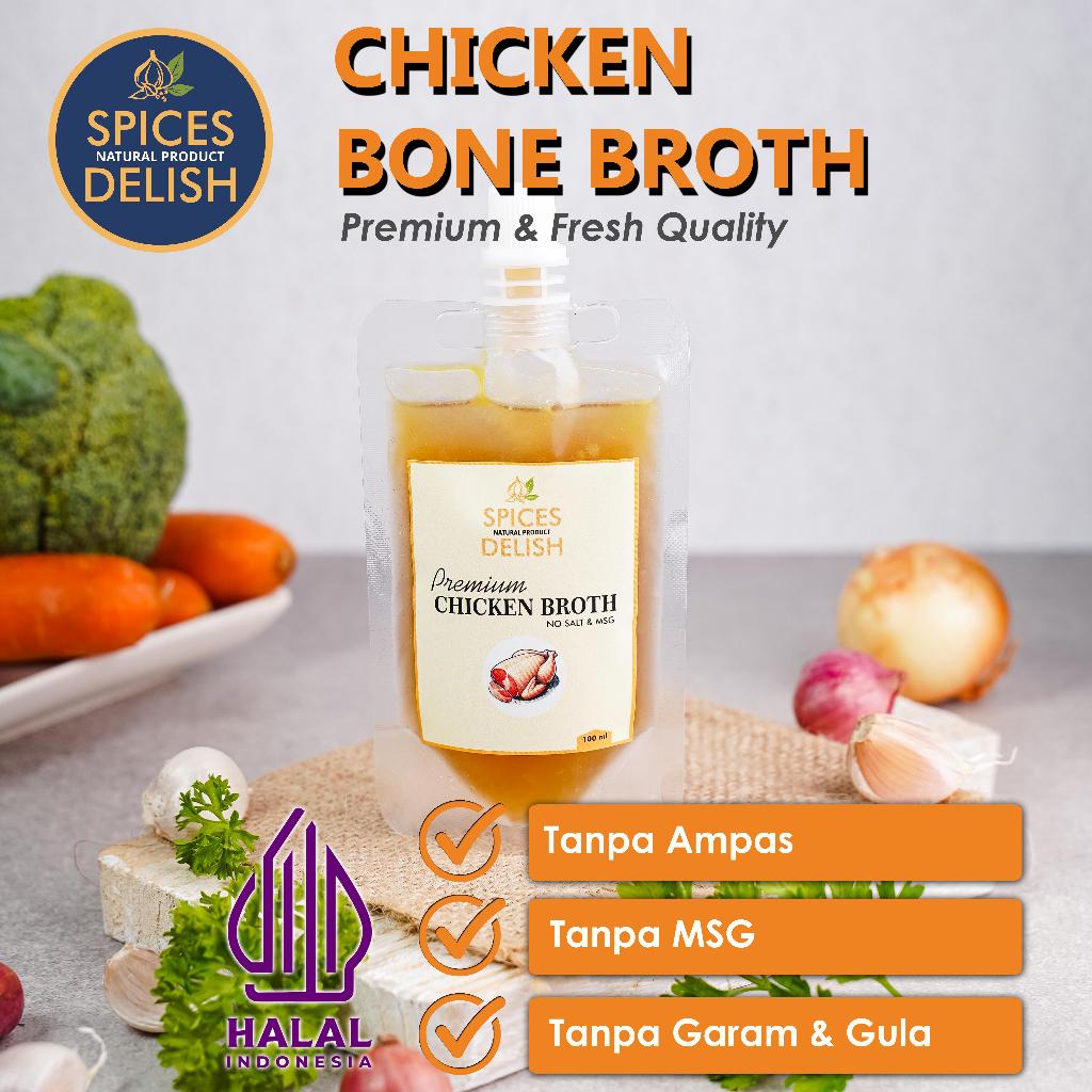

Spices Delish - Chicken Bone Broth | Kaldu Tulang Ayam Kampung Organik MPASI BB Booster 100ml