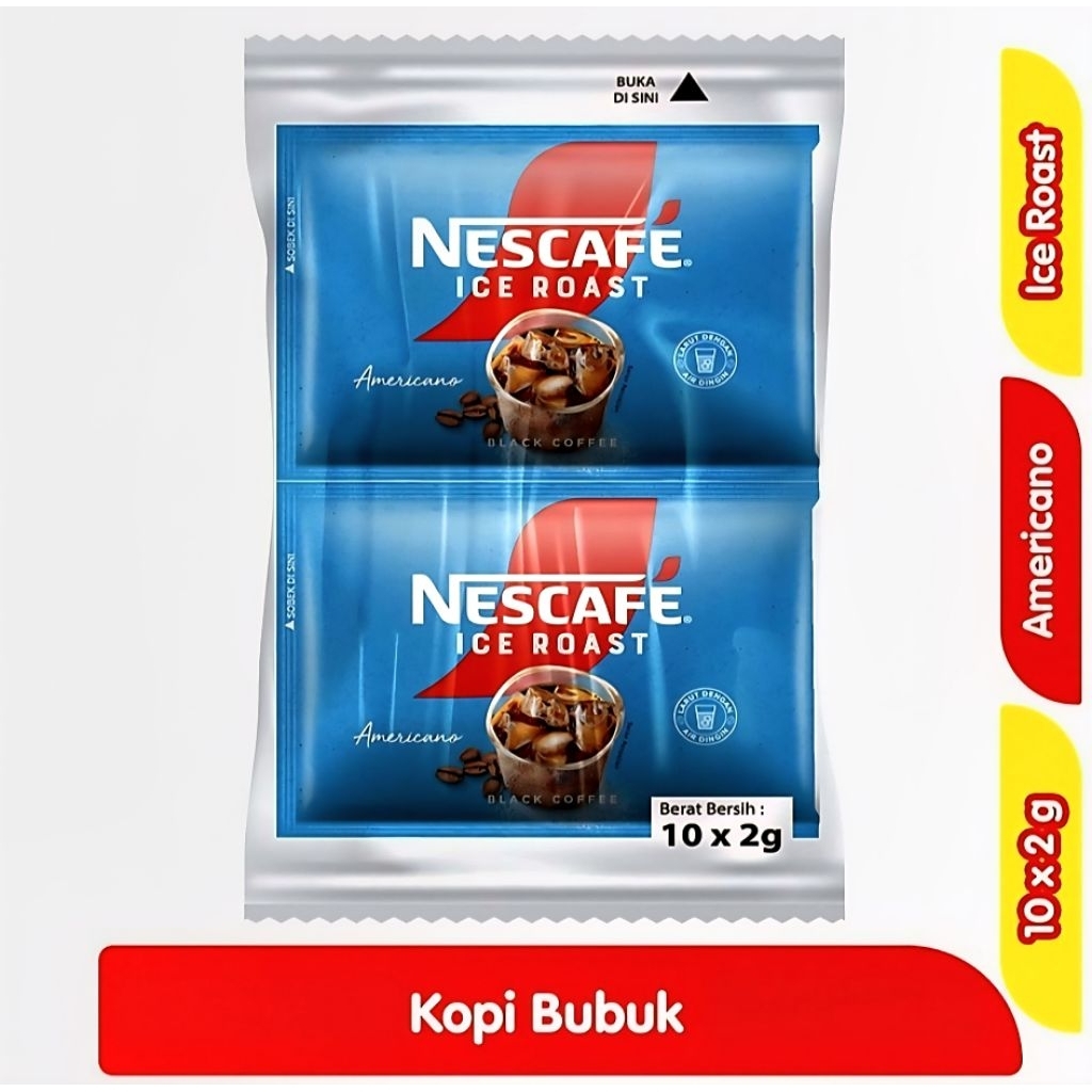 

NESCAFE ICE ROAST KOPI INSTAN AMERICANO BAG 10x2gr