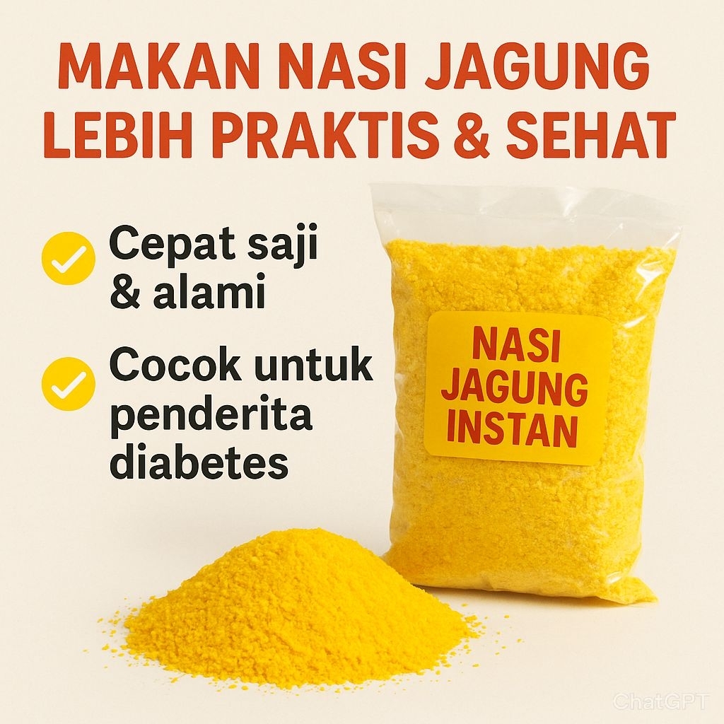 

Nasi Jagung Instan – Murni, Alami, Berkualitas 150gr