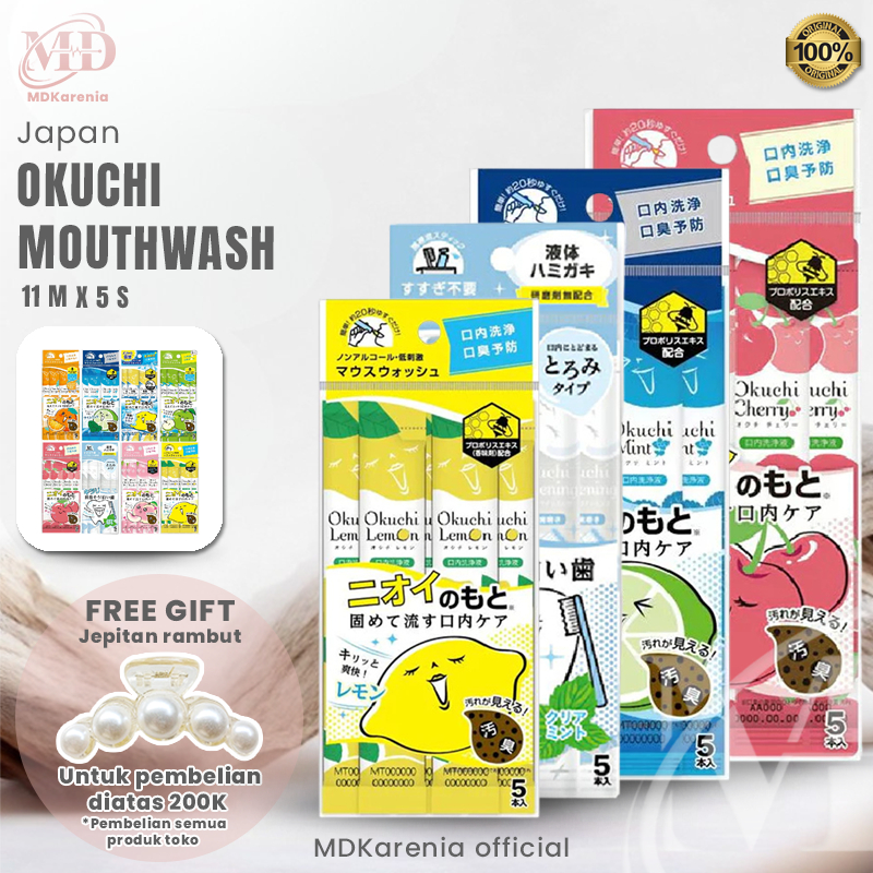 japan okuchi mouthwash / japan okuchi mouthwash sachet / okuchi mouthwash obat kumur original / Japa