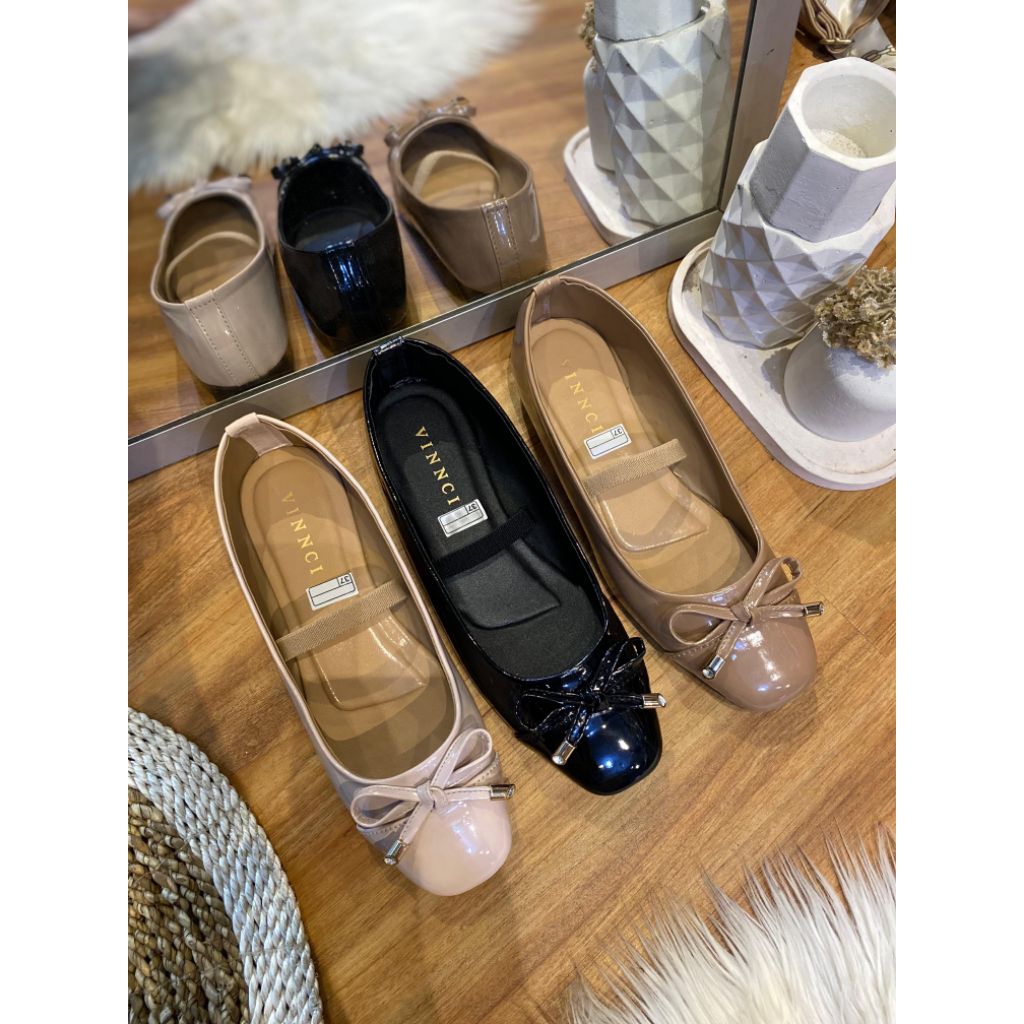 pantofel balet pita kilat pansus kerja pansus wanita