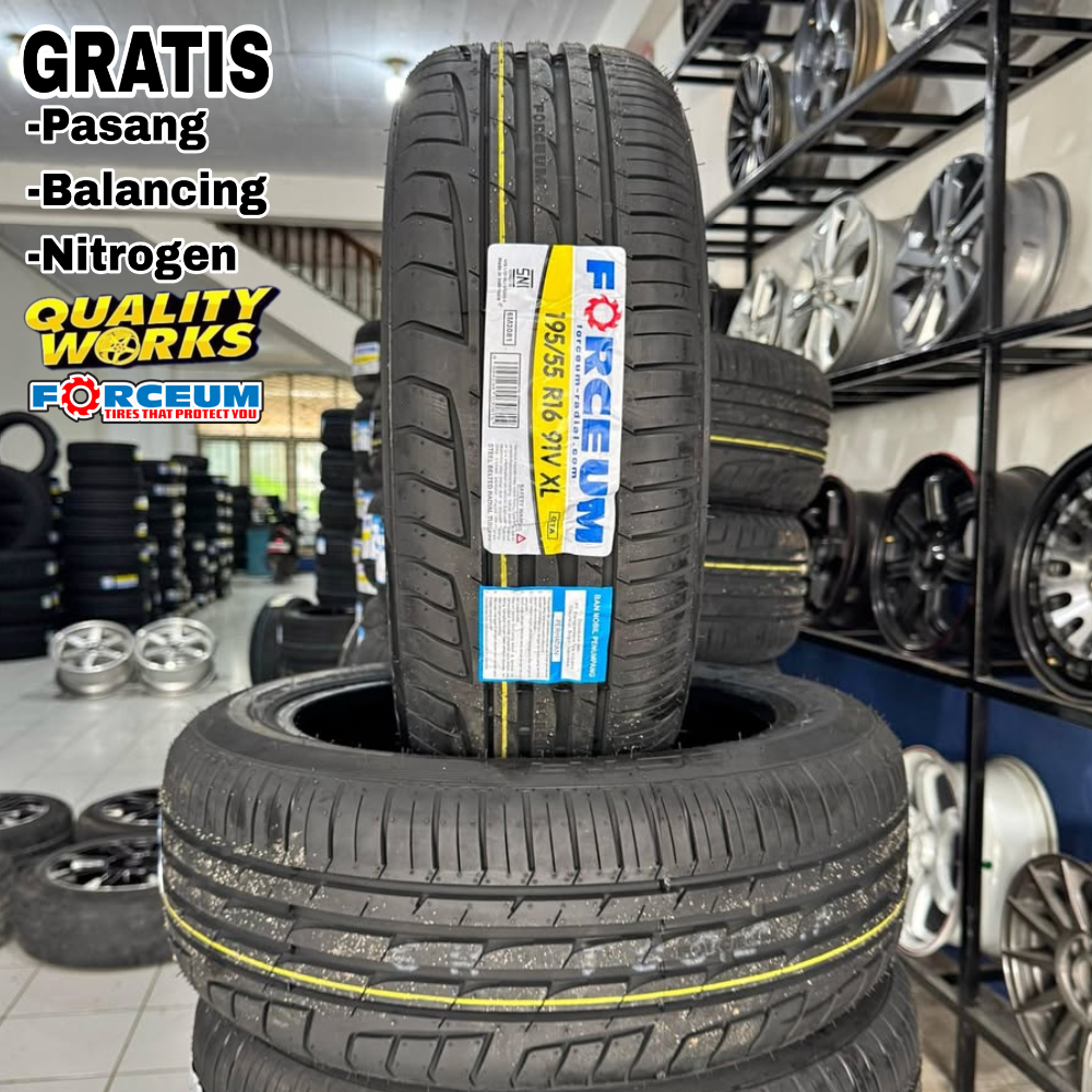 BAN MOBIL AVANZA MOBILIO RING 16 FORCEUM OCTA 195 55 R16 BAN TUBLLES 195/55 R16