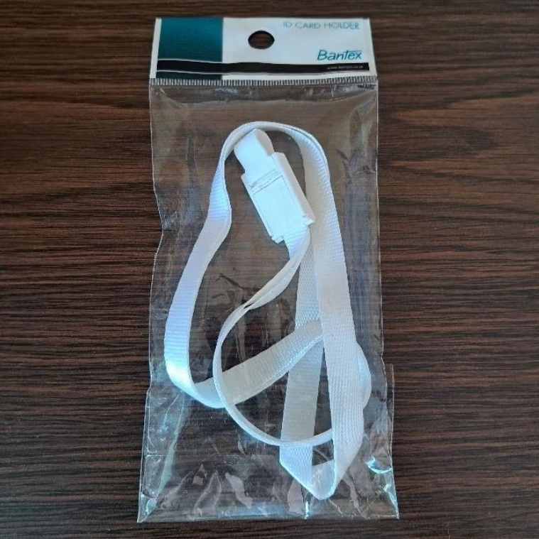 

Tali ID Card lanyard Bantex putih baru mulus