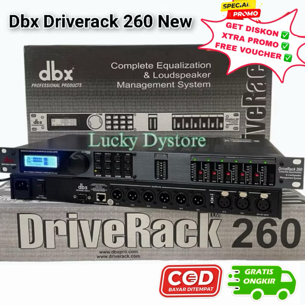 Speaker management driverack dbx 260 speaker Dbx 260 digital 3 in 6 out dlms dbx260 Audio