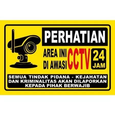 

STIKER SIGN AREA INI DI AWASI CCTV 24 JAM SEMUA TIDAKAN PIDANAN AKAN DI LAPORKAN KE PIHAK BERWAJIB - READY STOK SIAP KIRIM