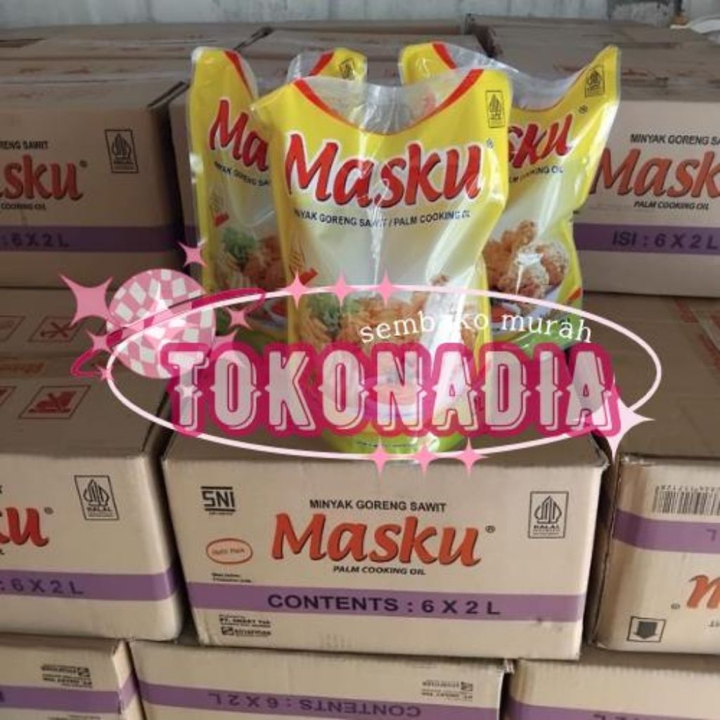 

Minyak Goreng Masku 2 Liter kemasan pouch isi 6 pouch/karton