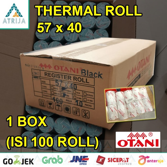 

1 BOX (100 Roll) Kertas Thermal Struk Kasir OTANI Black 57x40