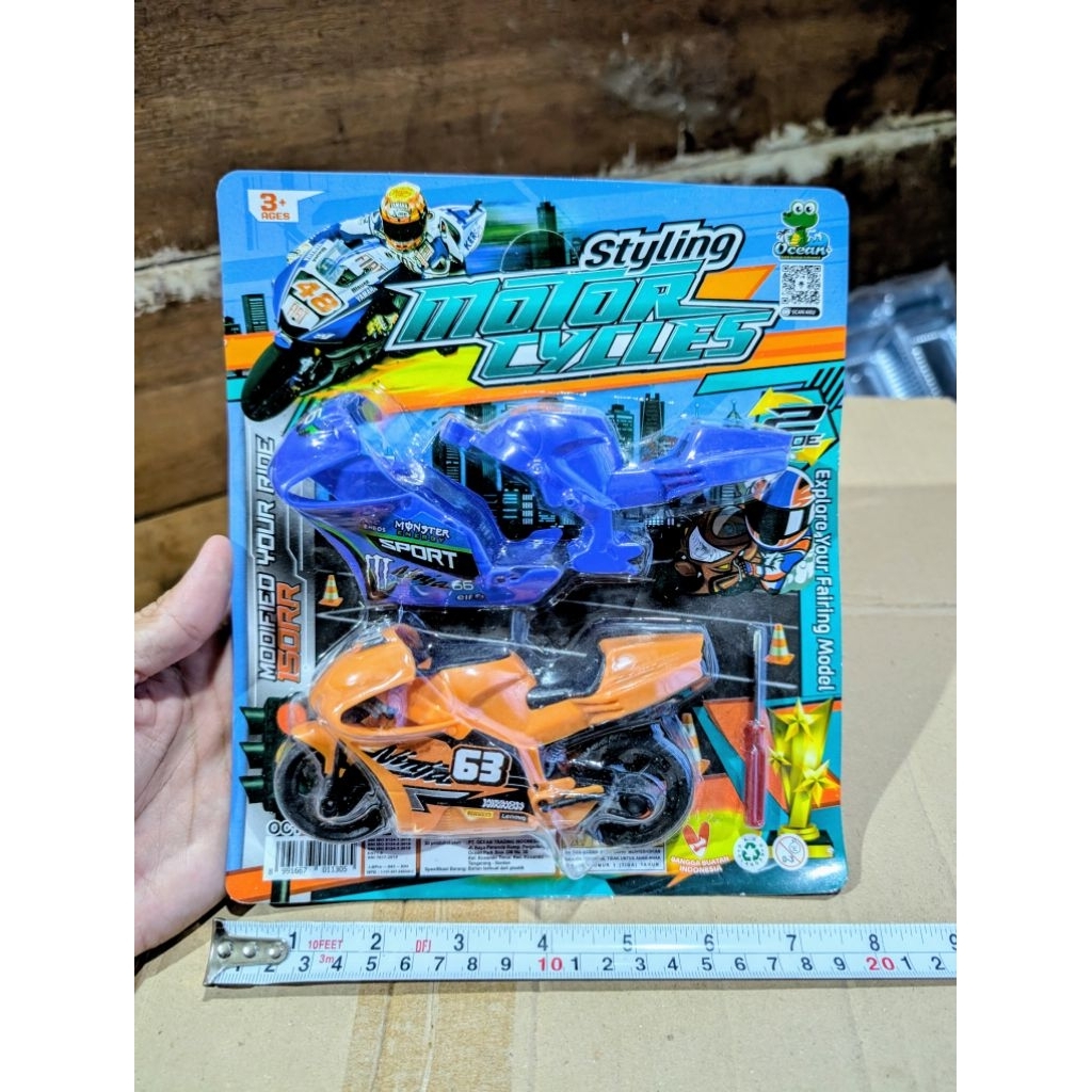 Mainan arm 149 Anak Motor GP Moto GP Motor Balap / Mainan Motor Cycles + Obeng Bisa Bongkar Pasang M