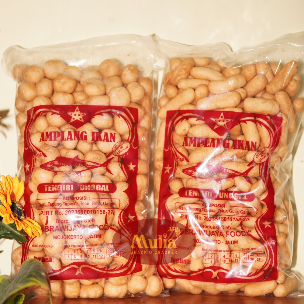 

Kerupuk ikan tengiri 500gram / amplang ikan khas Mojokerto PREMIUM super enak