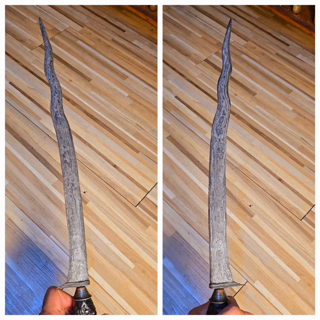 Keris Cengkrong Luk 5 Sepuh  - Est. era Mataram Sepuh, Kode251