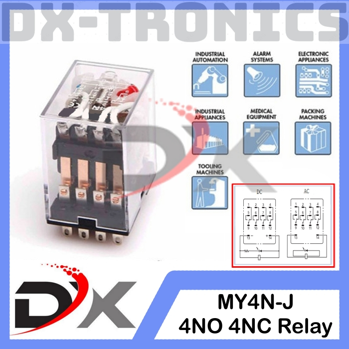 Relay MY4N-J 14 Pin / Relay My4n J 12V 24V 220V
