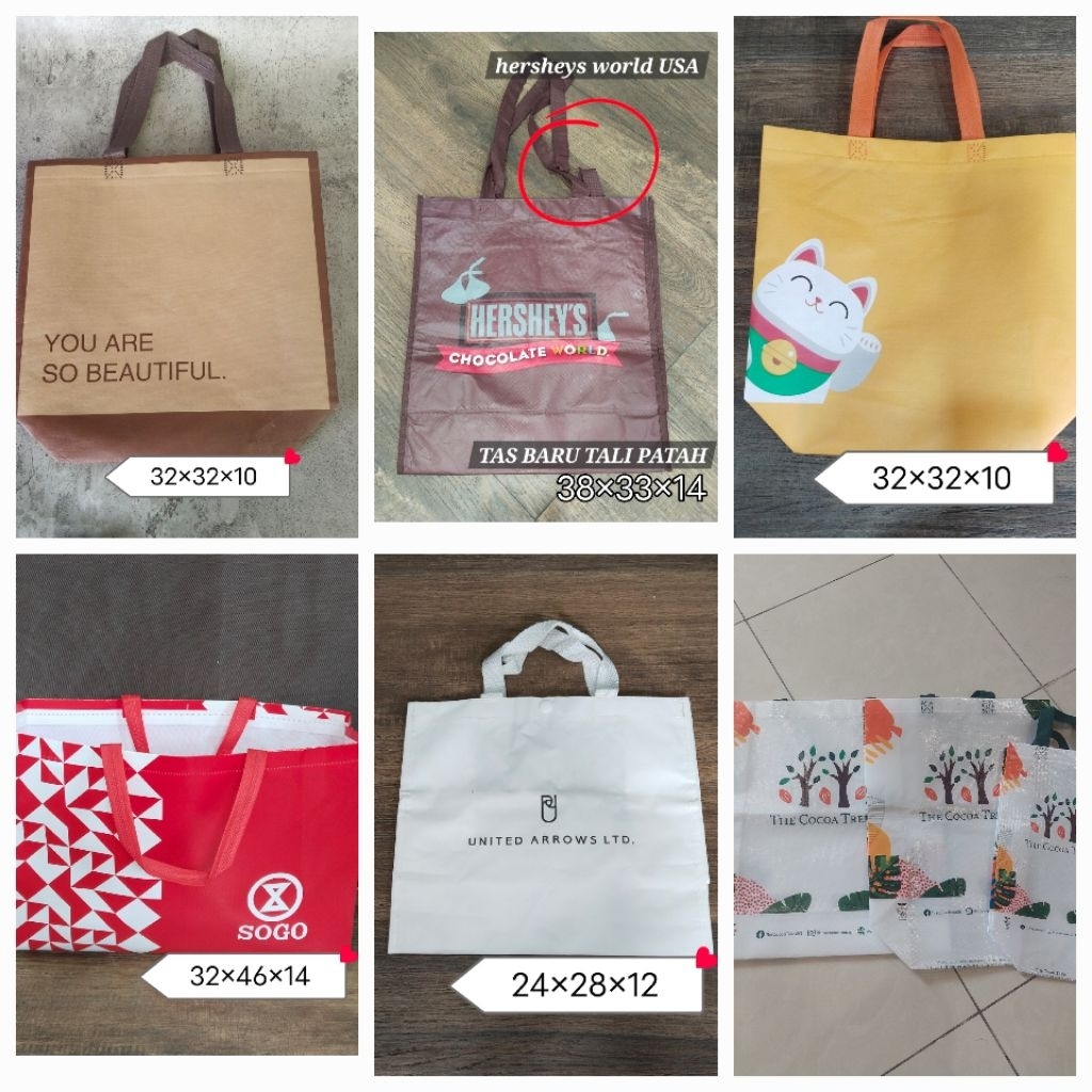 

TAS - TOTE BAG TAS BELANJA SHOPPING BAG ECO BAG REUSABLE BAG SOGO HERSEYS THE COCOA TREES TAS KADO