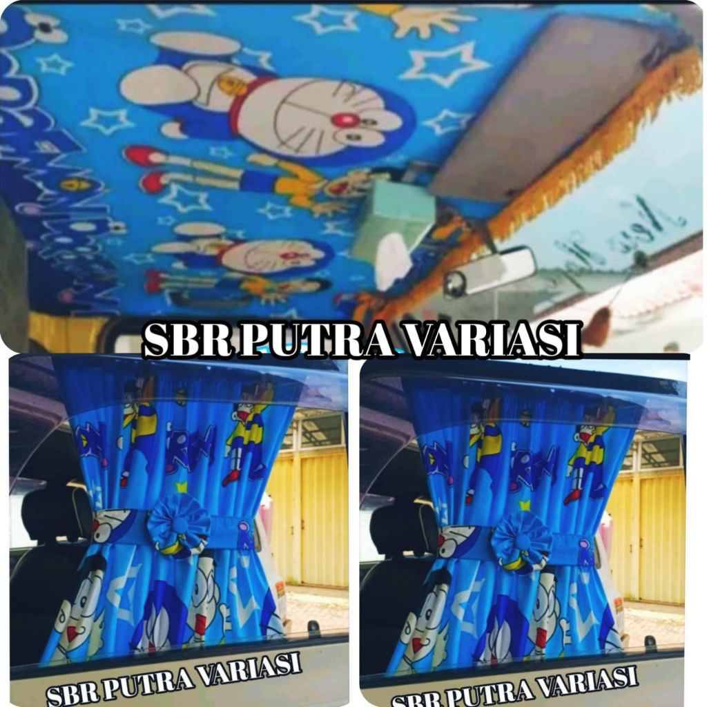 kain plafon atap kabin mobil 1set gorden kaca samping / plafon mobil pic-kup truk Hino Fuso