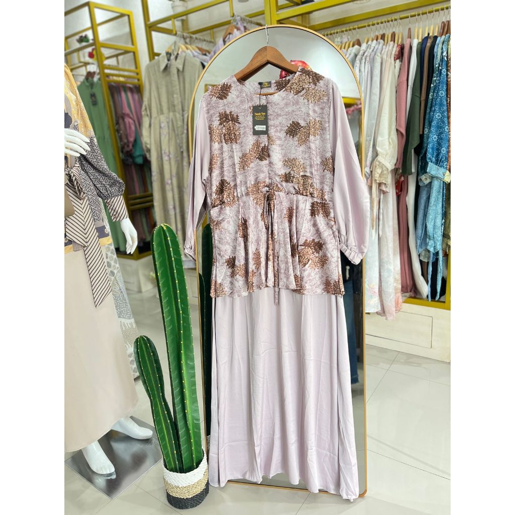 DRESS SILK SERUT / DRESS SIMPLE / RIZFASHION BY ANNA / DRESS SILK