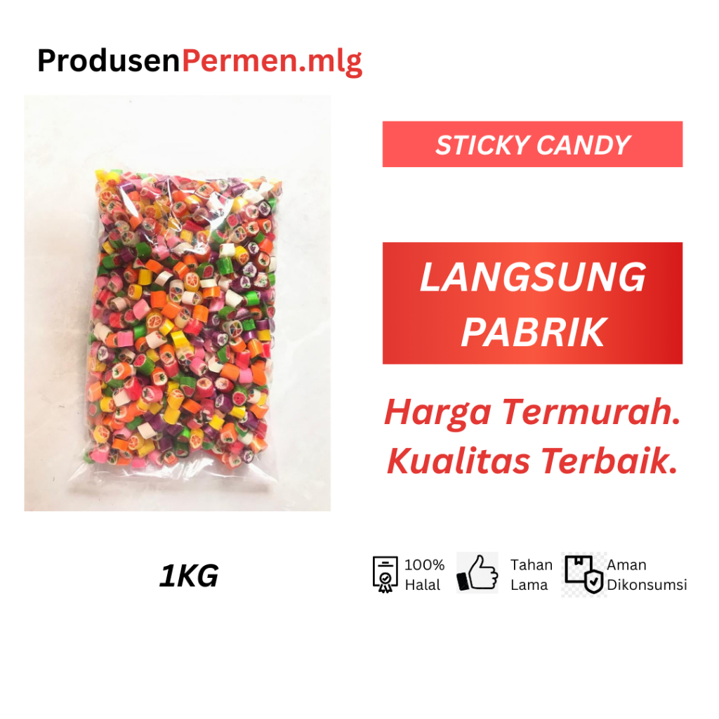 

Permen Sticky Candy 1kg Kiloan Viral Bisa Dijual Kembali