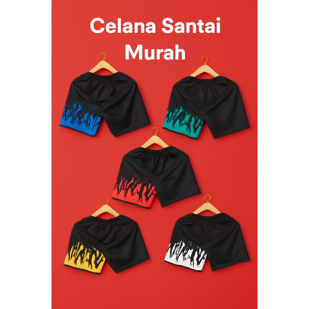 Celana Pendek Motif Api Termurah Celana Boxer Api / Celana Kolor Motif Api