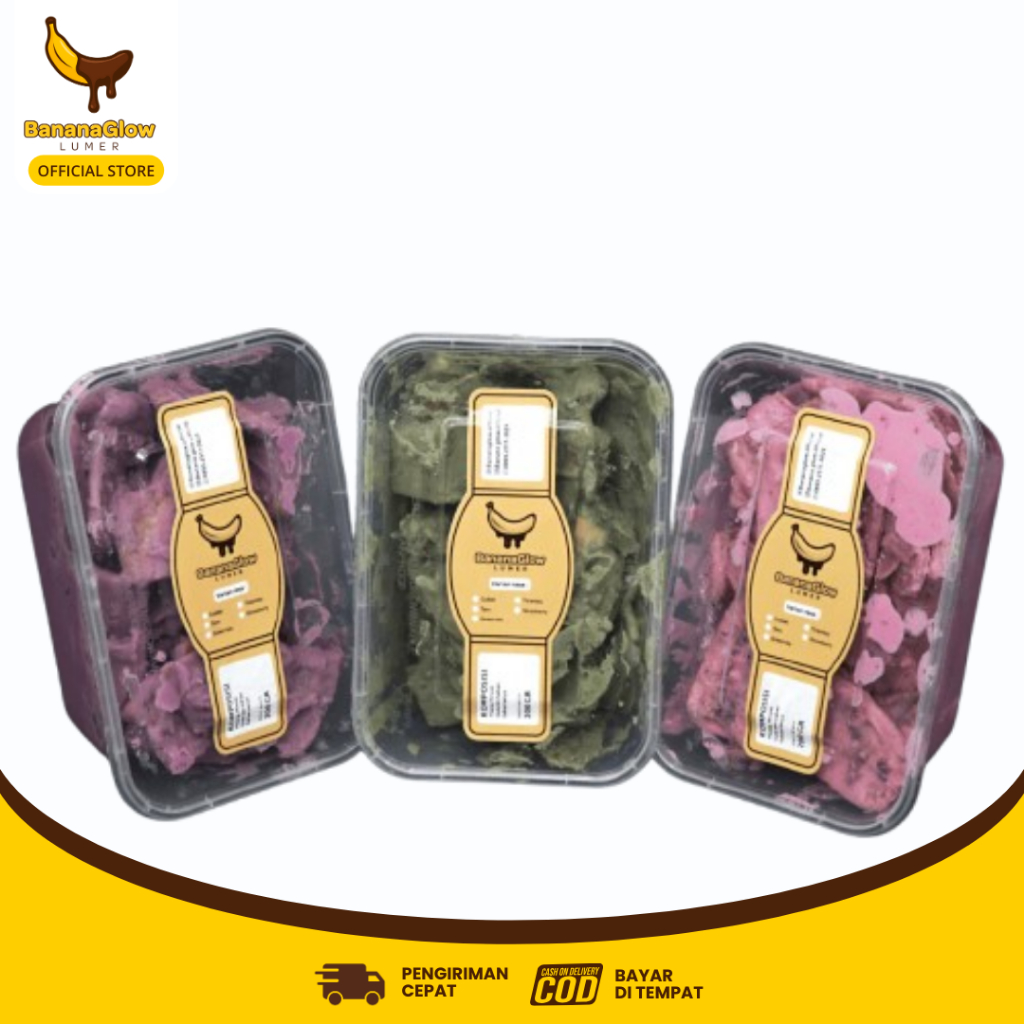 

BananaGlow - Keripik Pisang Bundling Taro, Greentea & Strawberry Lumer 3x200gr