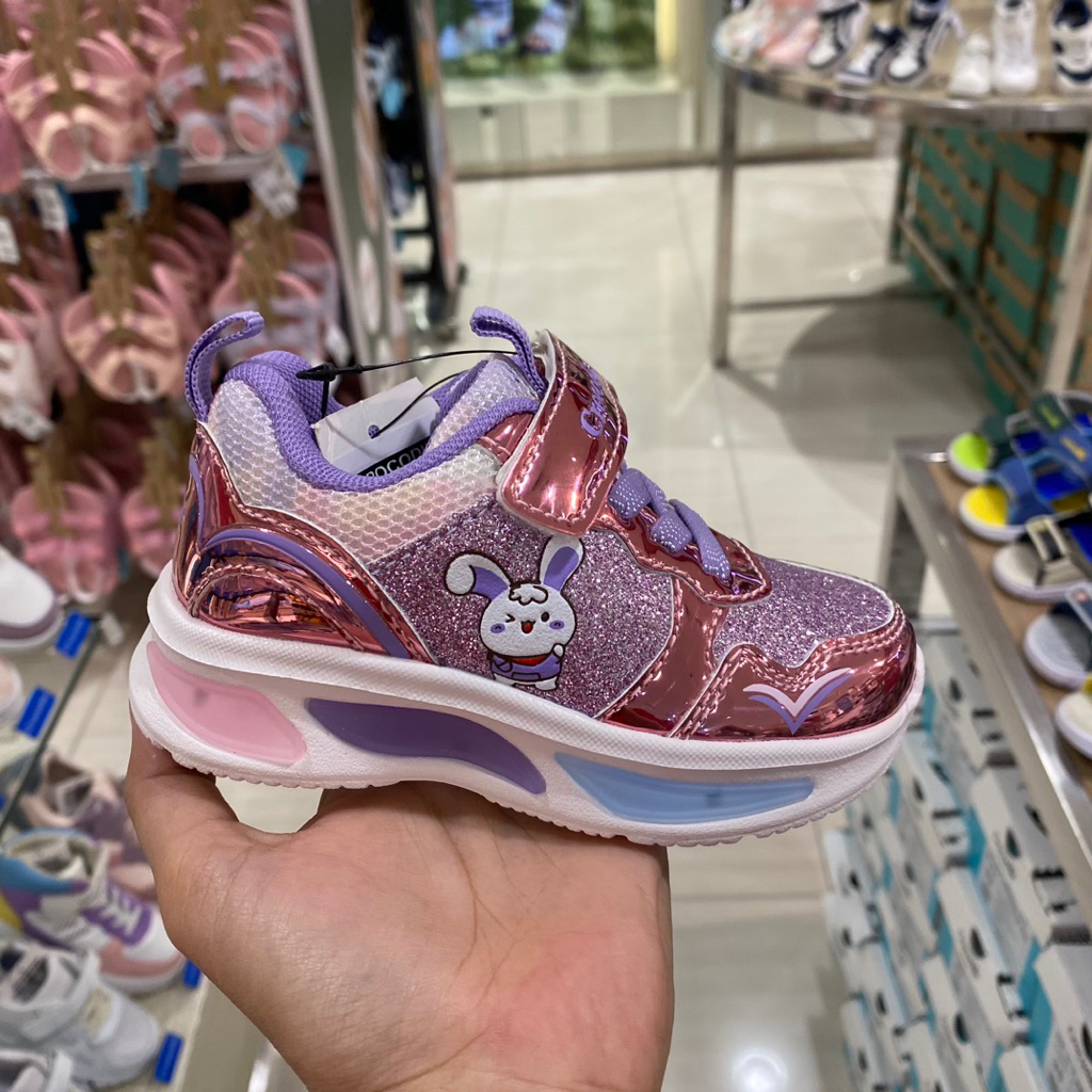 CROCODILE PINKYMUN sepatu anak LED sneaker fashion
