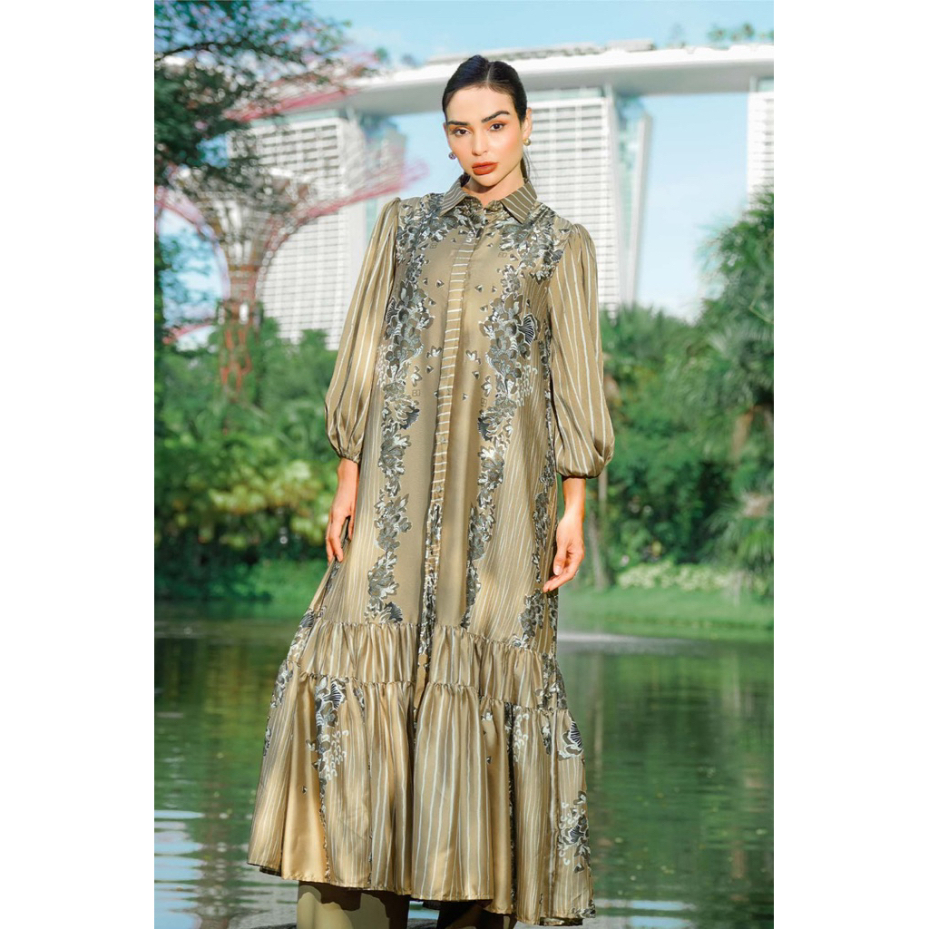 Benang Jarum Aquila Tiered Dress As is (S)