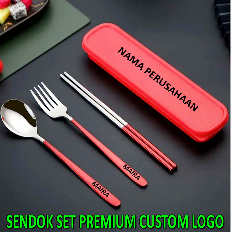 Souvenir sendok set garpu / sendok set makan  / sendok custom logo / sendok set hampers