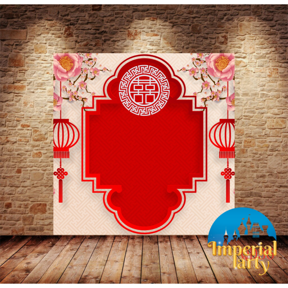 Custom Backdrop Banner Spanduk Lamaran Sangjit Tunangan Wedding Shuangxi 8