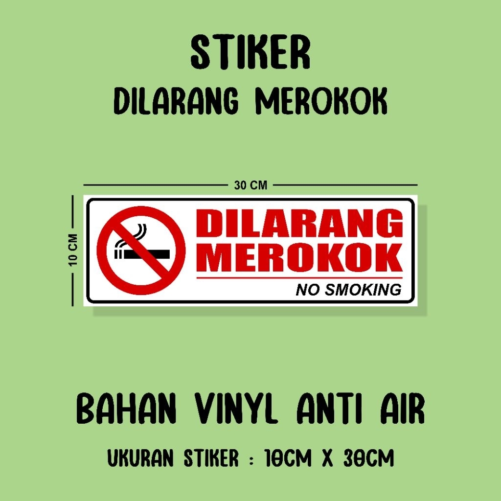 

Stiker Dilarang Merokok Sticker No Smoking Stiker Larangan Merokok Tulisan Dilarang Merokok Disini