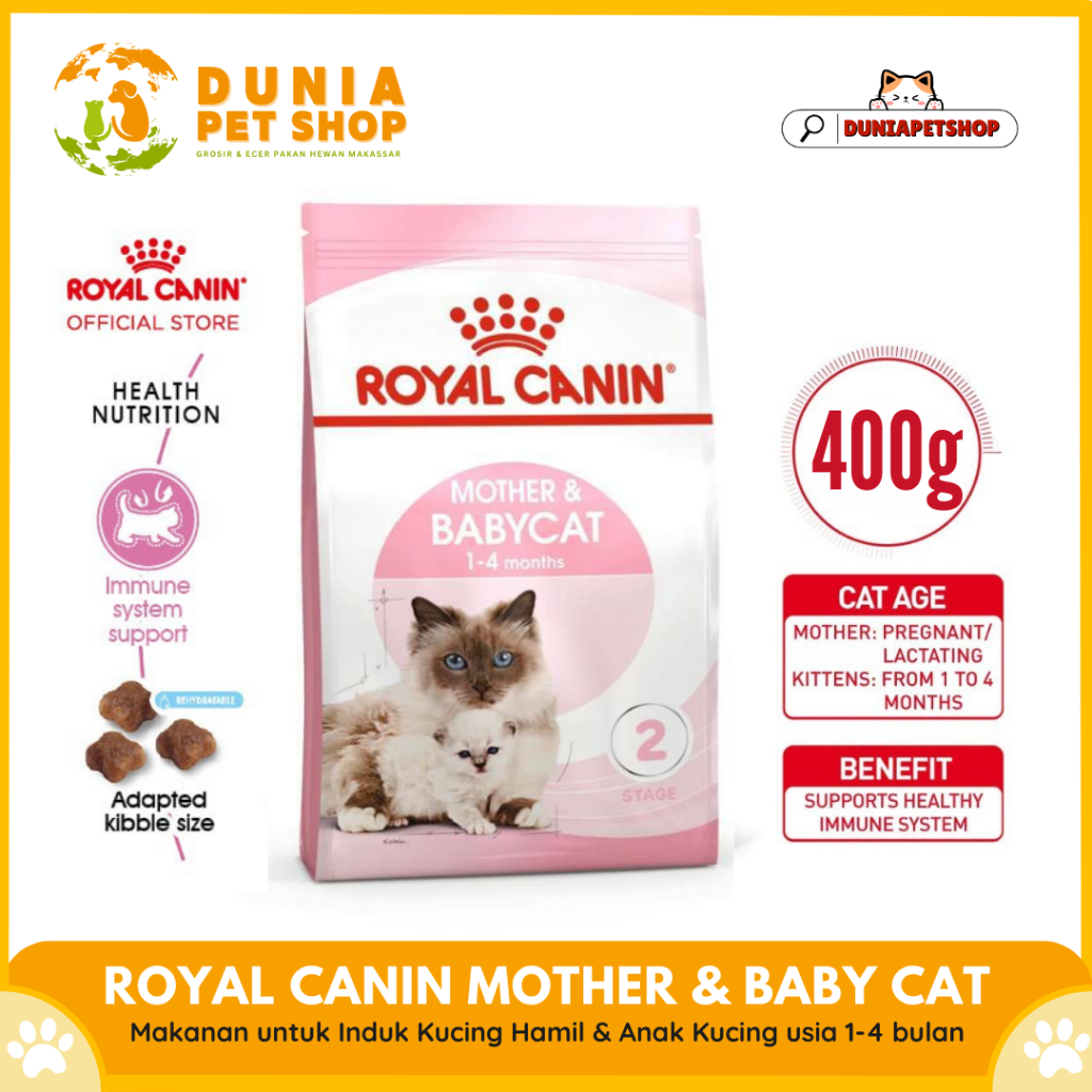 [Toko Baru] Royal Canin Mother & BabyCat 400gr Freshpack / Makanan Induk Kucing Hamil & Bayi Kucing 