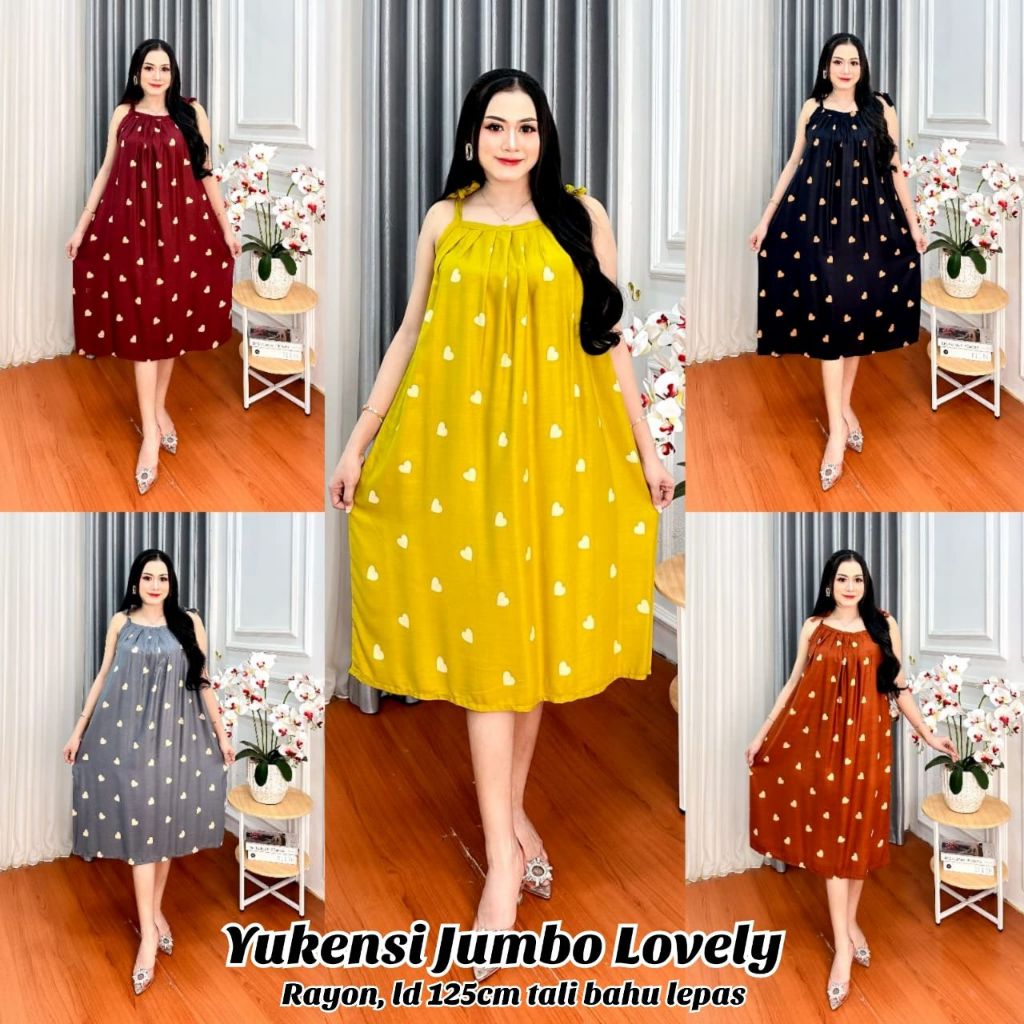 DASTER YUKENSI JUMBO BAHU TALI LEPAS BAHAN RAYON ADEM