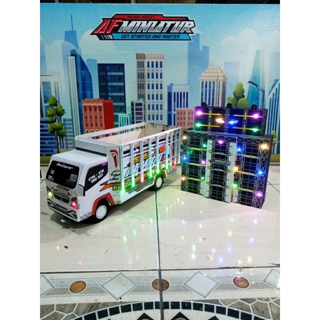MINIATUR TRUK SOUND HOREG FULL LAMPU / MINIATUR TRUK SOUND HOREG / MINIATUR TRUK OLENG