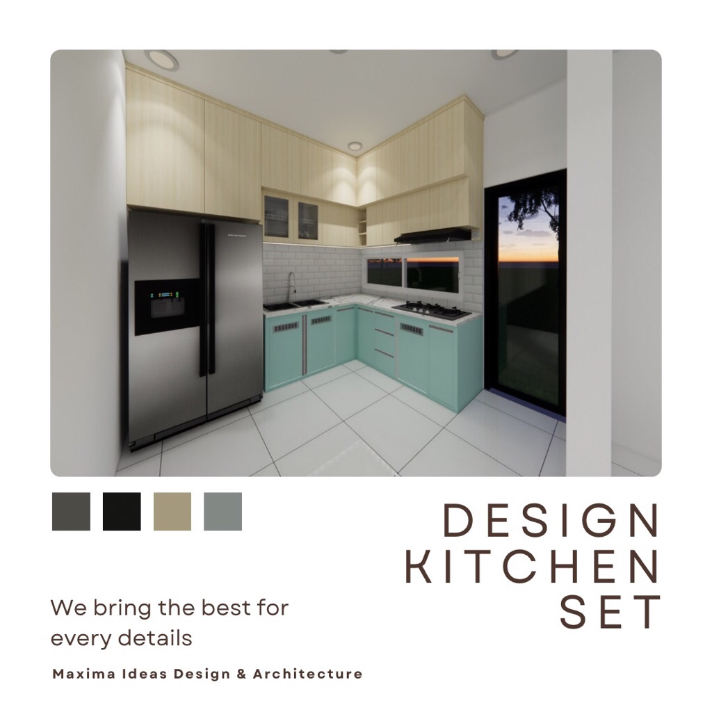 Jasa Desain Kitchen Set | Jasa Desain Ruangan | Jasa Desain 3D [Tanpa Minimal Ukuran]