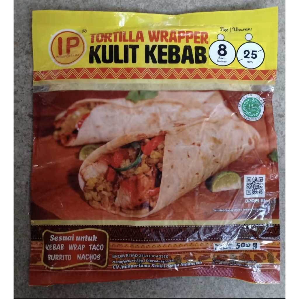 

KULIT KEBAB TORTILLA WRAPPER IP [25CM-8 LEMBAR] 500G