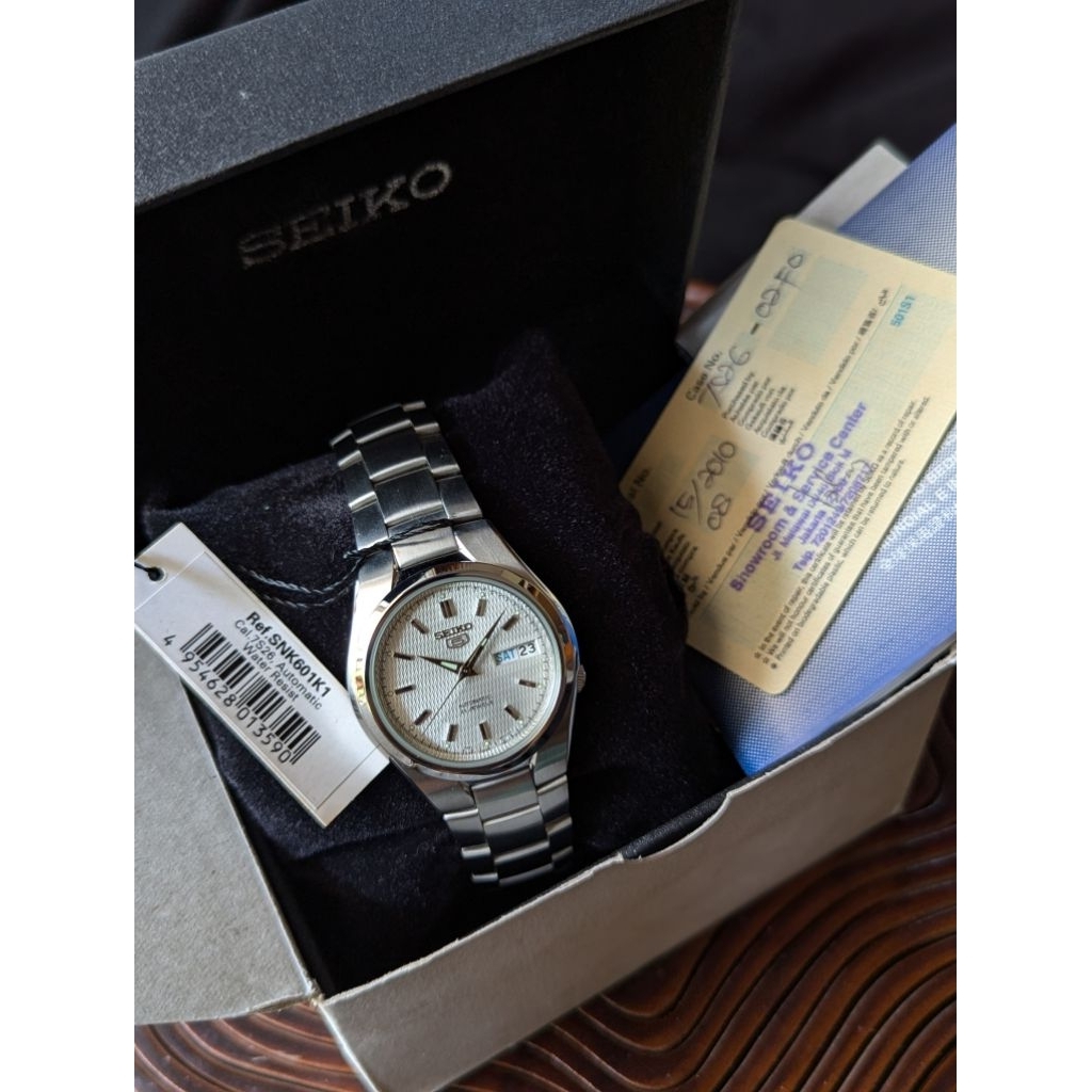 seiko 5 automatic snk601, bukan snxs, military dial, nautilus