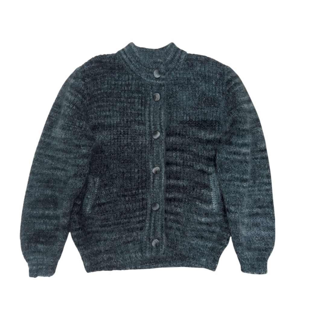 Half button cardigan midopa mohair knitwear
