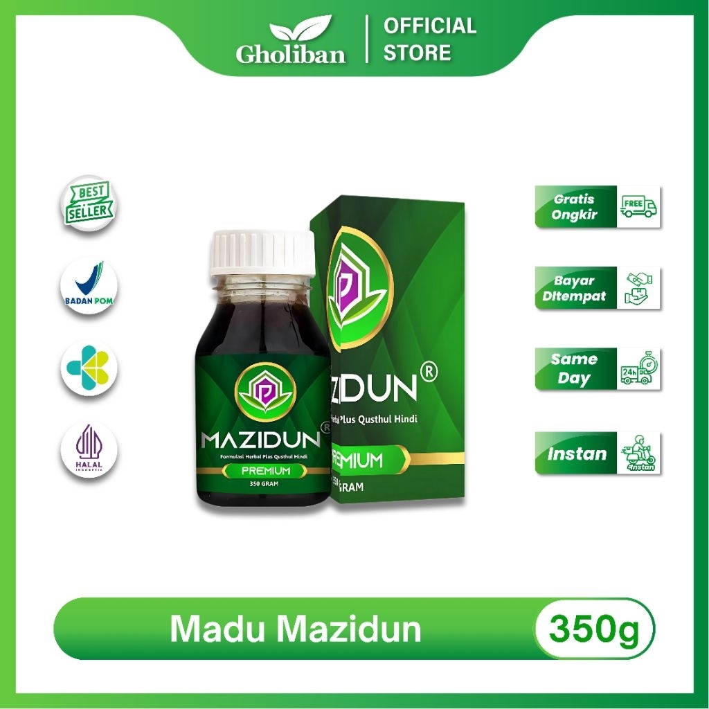 

Madu Lambung MAZIDUN Plus Qusthul Hindi 350g