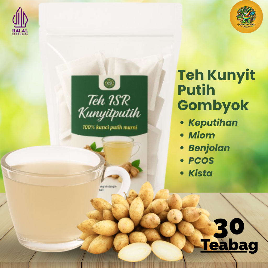 

F_daybose - Teh Rempah Kunyit Putih Gombyok 30 Kantong Herbal Keputihan Miom Kista Promil